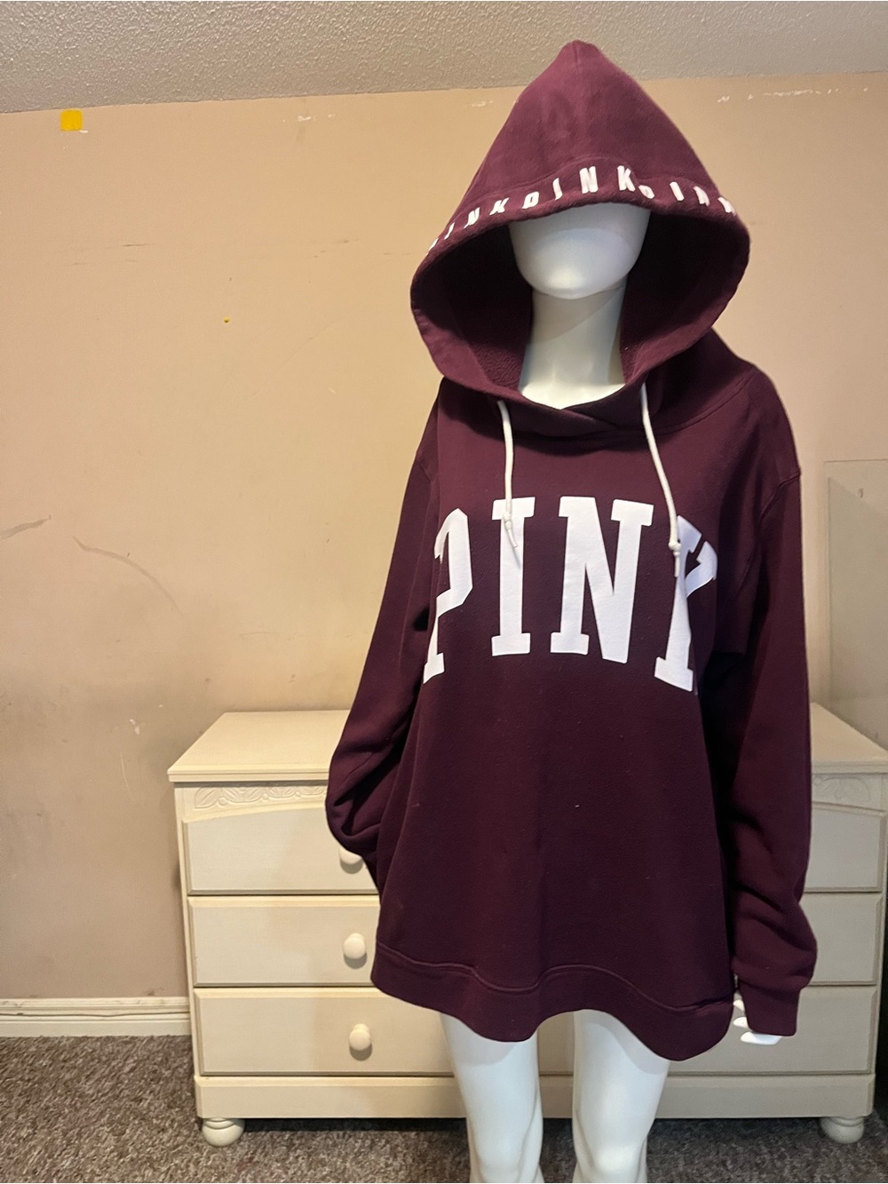 Victoria's Secret Maroon Hooded Pullover